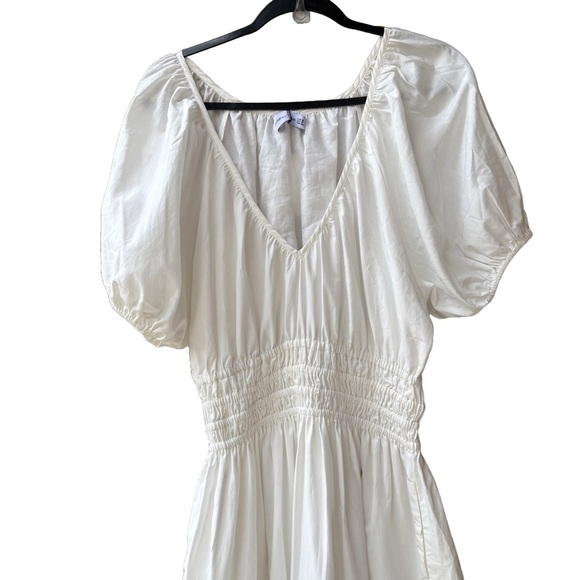 Faithfull the Brand Teatro Midi Dress in White Size US12 or AU 16/ XXL - Picture 5 of 9